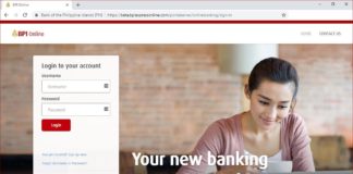 BPI Online Banking site