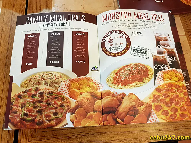 shakeys menu