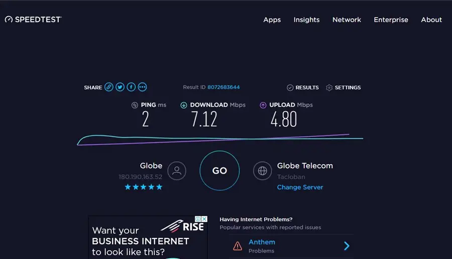 coffee bay cebu speedtest internet