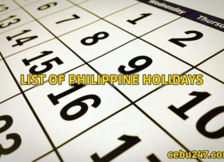 list of philippine holidays 2021
