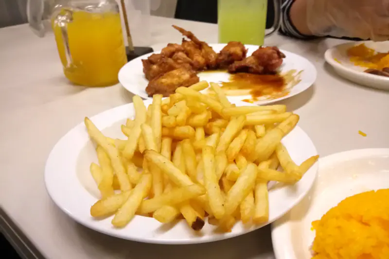 Fries and Chicken Wings