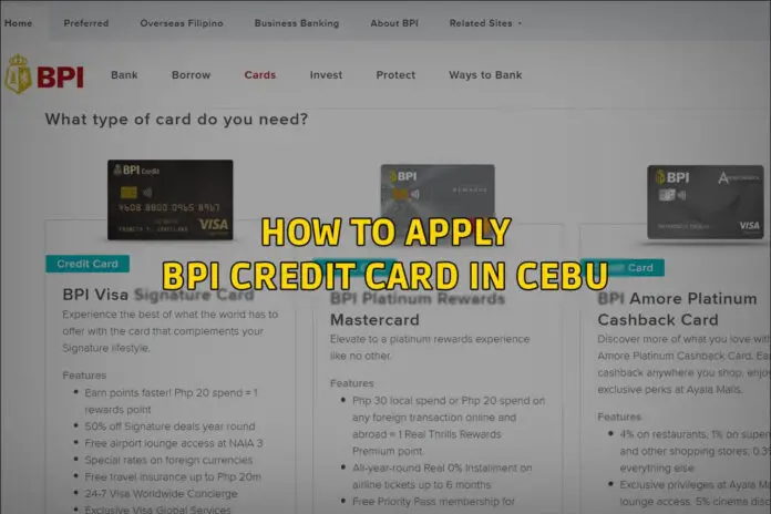 how to apply for bpi credit card in cebu