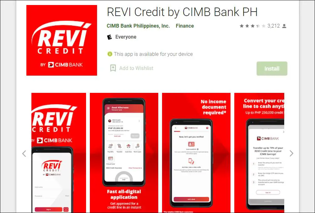how to apply revi credit loan by cimb bank