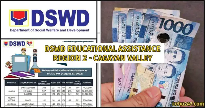dswd region 2 Cagayan Valley cash assistance education link