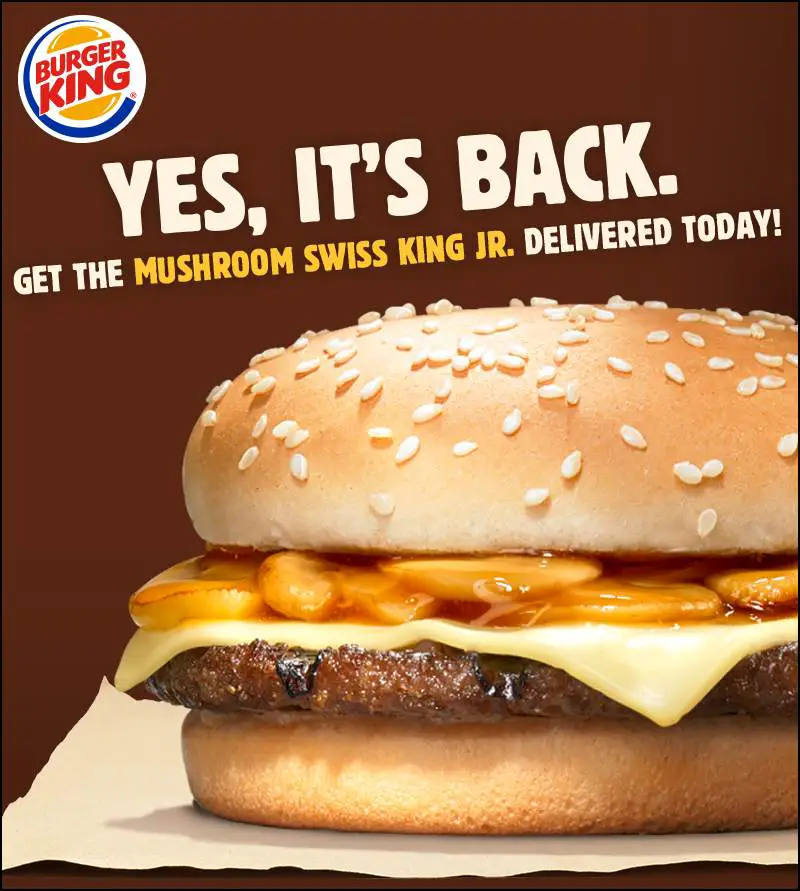 BURGER KING MUSHROOM SWISS KING