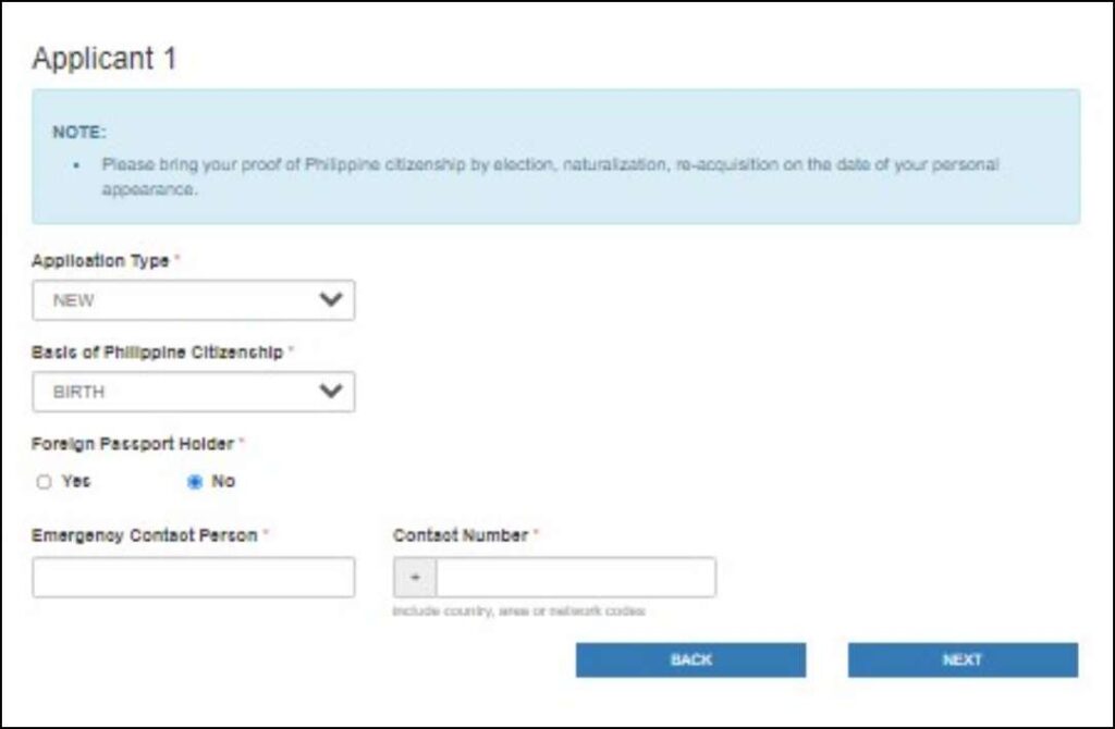 Passport Application