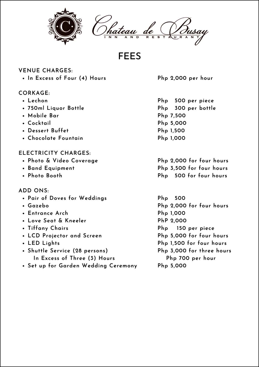 OTHER FEES
