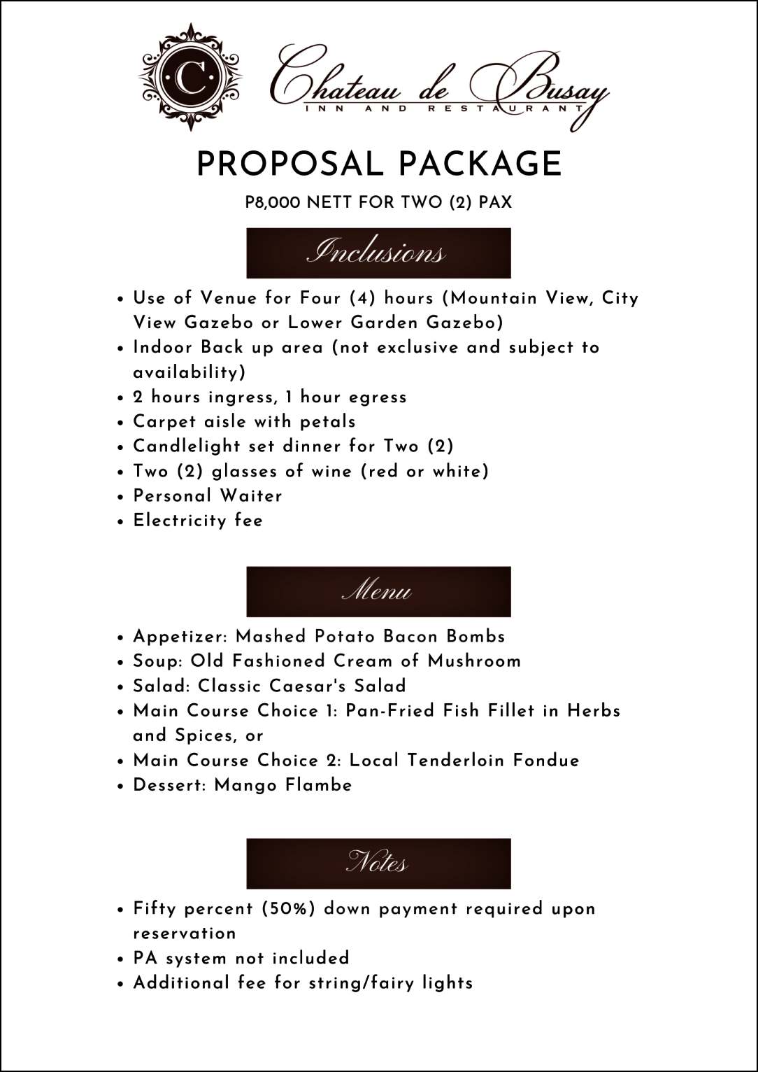 PROPOSAL PACKAGE