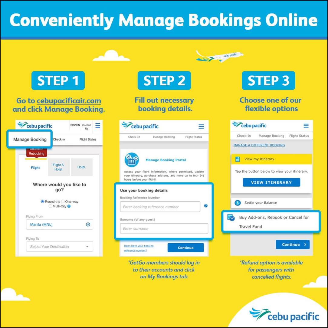 MANAGE BOOKING ONLINE